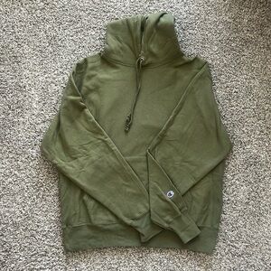 Olive champion reverse weave hoodie